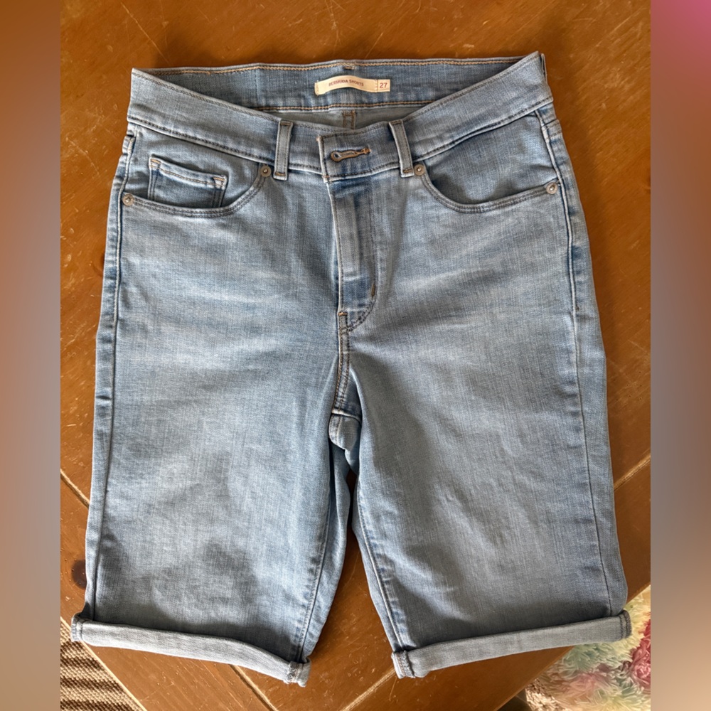Levi's Light Blue Denim Bermuda Shorts